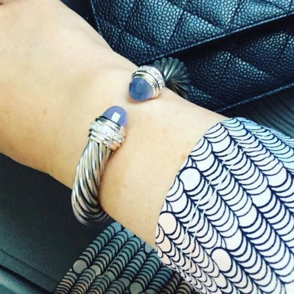 David Yurman 10mm lavender stone with diamonds